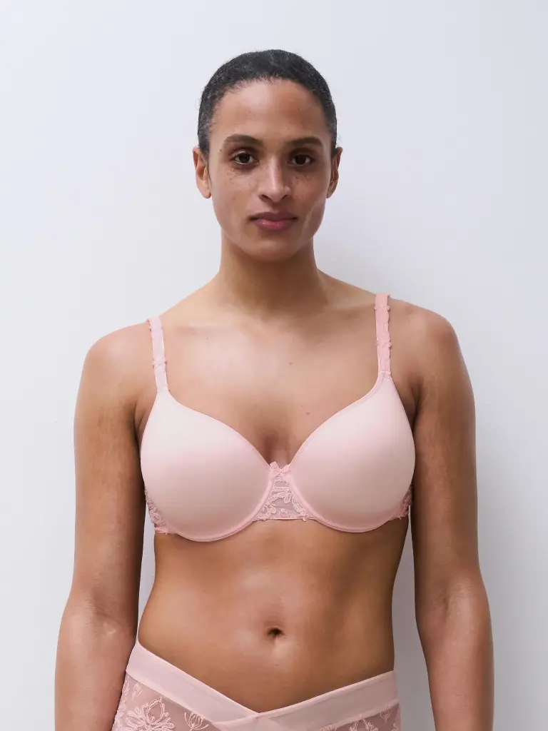 Soutien-gorge mémoire de forme emboitant CHANTELLE "Champs Elysées" C26060 - Pink Cloud E18