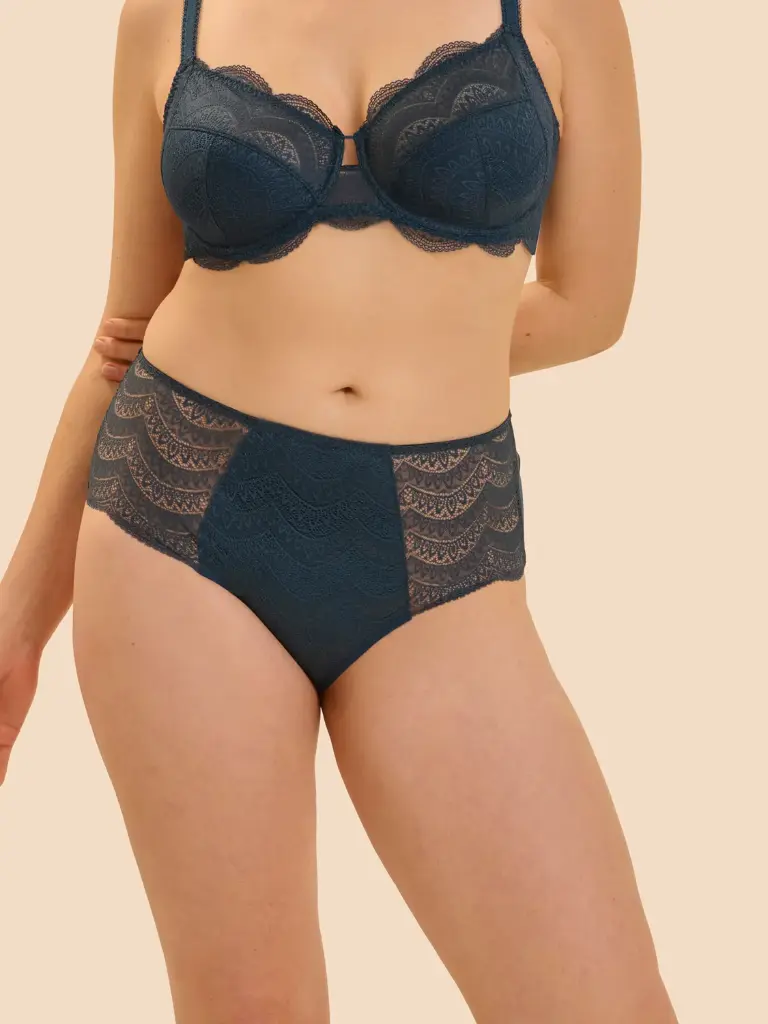 Culotte taille haute SIMONE PERELE "Karma" 12V770 - Bleu Prestige 595