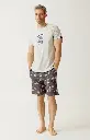 Pyjama short homme 100% coton bio ARTHUR "Ma meilleure vie" PAU - Ebony BDOGH26
