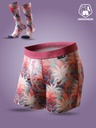Boxer homme fantaisie microfibre avec maintien intérieur LOIC HENRY "Identity" KBI121X - Romantic