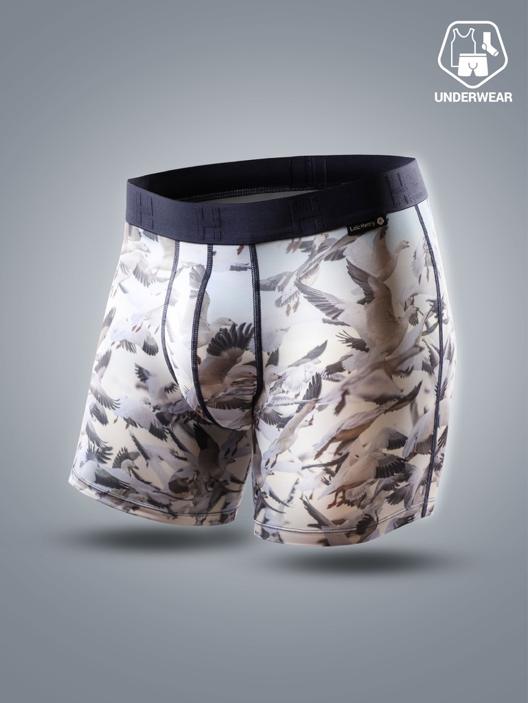 Boxer homme fantaisie microfibre avec maintien intérieur LOIC HENRY "Identity" KBI136X - The Flight