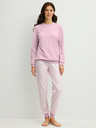 Pyjama dame long 100% coton CALIDA "Blooming Nights" 46556 - Fragrant Lilac 283