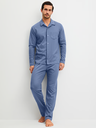 Long pyjama homme à boutons 100% coton CALIDA "Relax Choice" 42968 - Coastal Fjord 475