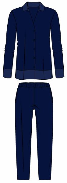 Pyjama long dame en velours doux RINGELLA "Ensemble de détente" 6573218 - Nuits 286