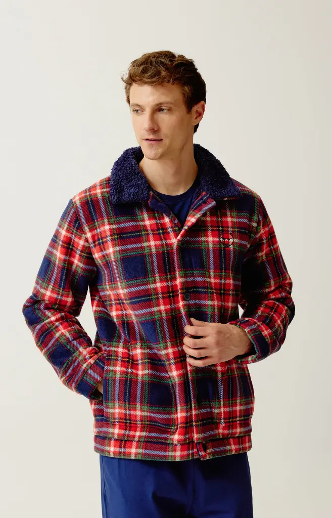 Veste homme Polaire homewear ARTHUR "Leon" VCA - Marine LEONH26