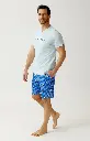 Pyjama short homme 100% coton bio ARTHUR "Lent au démarrage" PAU - Bleu 2CVCH26