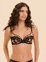 Soutien-gorge armature foulard SIMONE PERELE "Saga" 15C319 - Black Tatoo 035