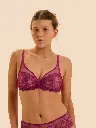 Soutien-gorge avec armatures foulard plongeant SIMONE PERELE "Passion" 1I2319 - Rose Désir 440