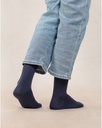 Chaussettes dame BLEU FORET "Laine & Soie Jersey" FBU6488 - Encre JI8