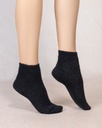 Chaussettes courtes dames en laine TU BLEU FORET "Laine Alpaga" FBU6572 - Noir AR5