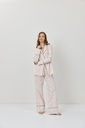 Pyjama long dame boutonné ARUELLE "Petra" - Pink