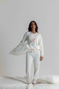 Pyjama long et doux dame MIRA 8555MW "Lapereau" - Ecru 09
