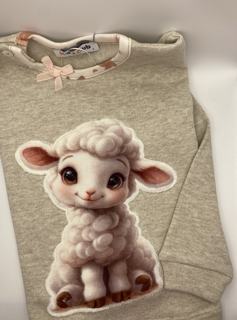 Pyjama long enfant MIRA "Agneau" 8575KW - Beige 07