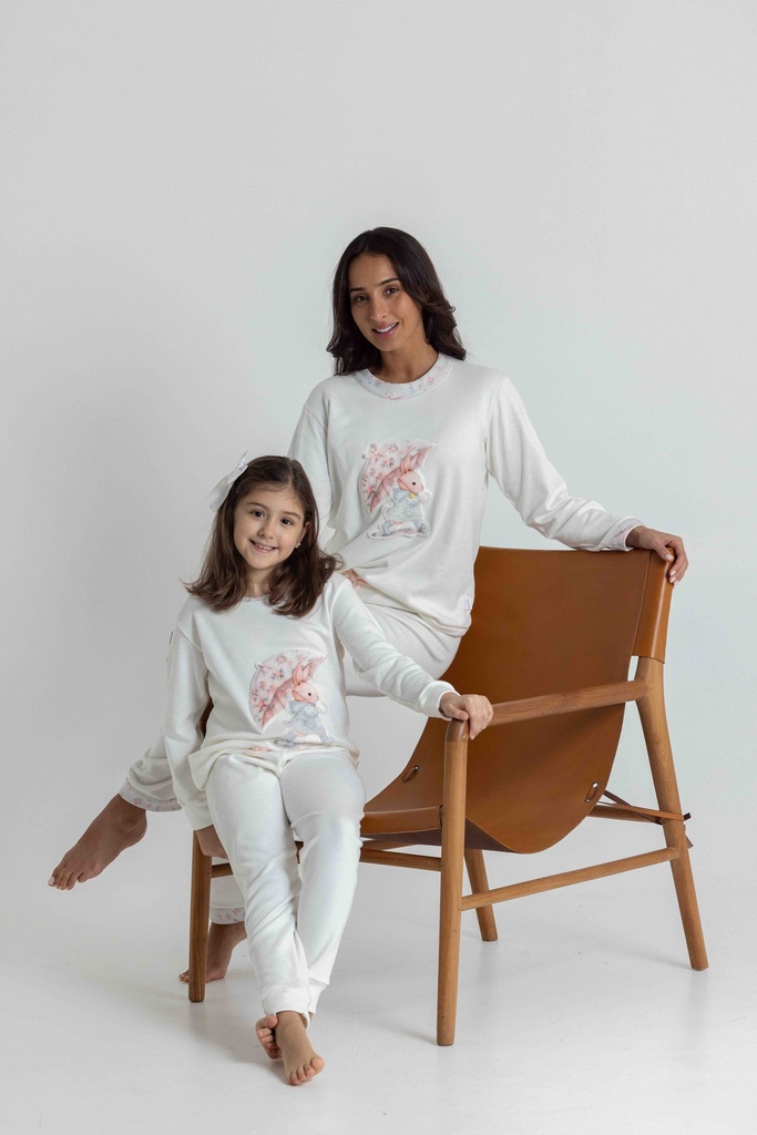 Pyjama long enfant MIRA "Lapereau" 8575KW - Ecru 09