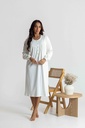 Chemise de nuit longue dame avec patte de boutonnage MIRA 3367MW - Ecru 09