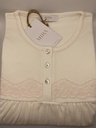 Chemise de nuit longue dame avec patte de boutonnage MIRA 3369MW - Ecru 09