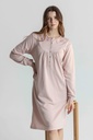 Chemise de nuit courte dame avec patte de boutonnage MIRA 3365MW - Vieux Rose 02