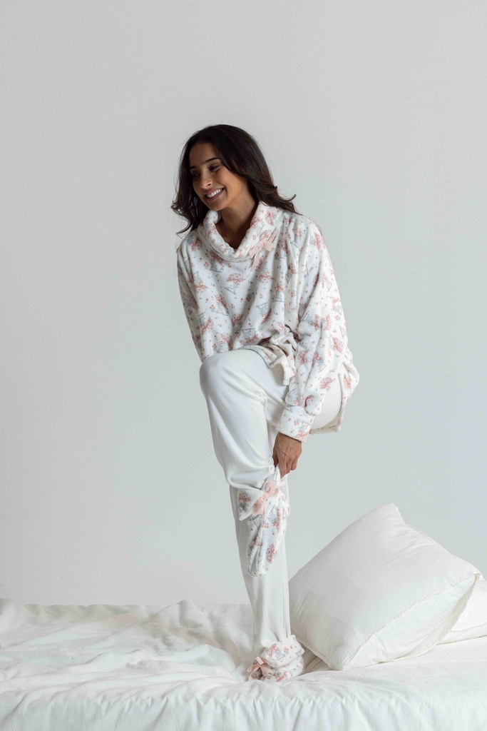 Poncho doux dame MIRA "Lapereau" 7066MW - Ecru 09