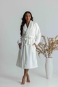 Peignoir long et doux dame MIRA 9141MW - Ecru 09