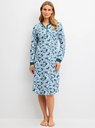 Chemise de nuit longue dame 110cm avec patte de boutonnage CALIDA "Midnight Flowers" 32958 - Dark petrol 520