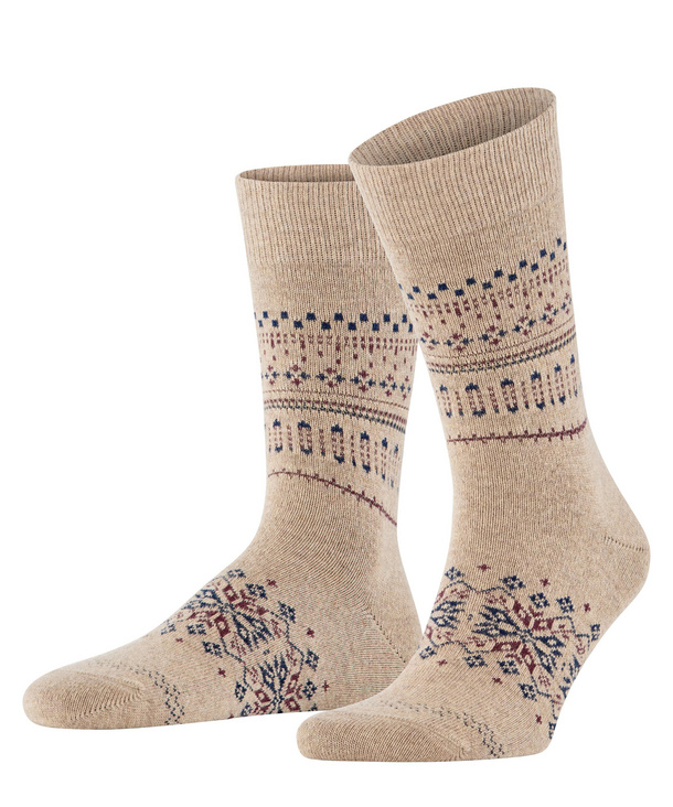 Chaussettes Hommes fantaisie Laine & Cashmire FALKE "Sky Limit" 12609 - Beige mel 4091