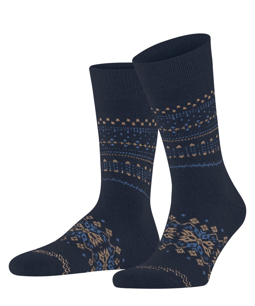 Chaussettes Hommes fantaisie Laine & Cashmire FALKE "Sky Limit" 12609 - Space Blue 6116