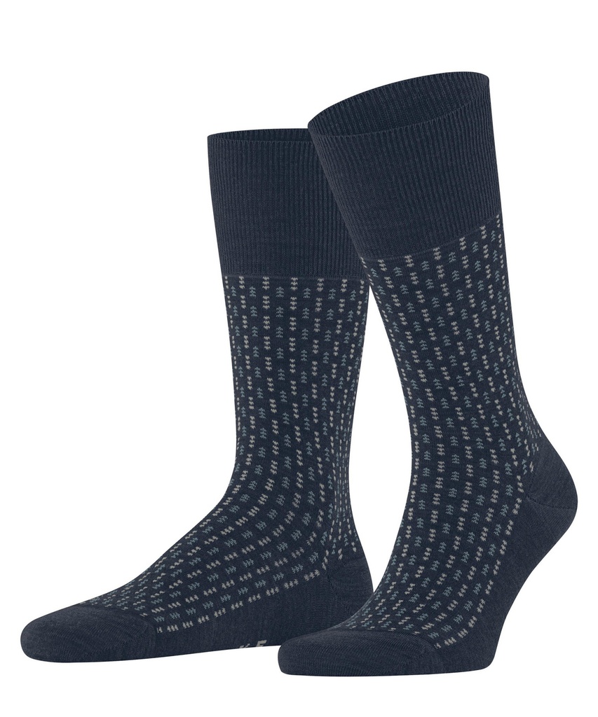 Chaussettes Homme Laine fantaisie FALKE "Airport Special Edition" 12607 - Space Blue 6116