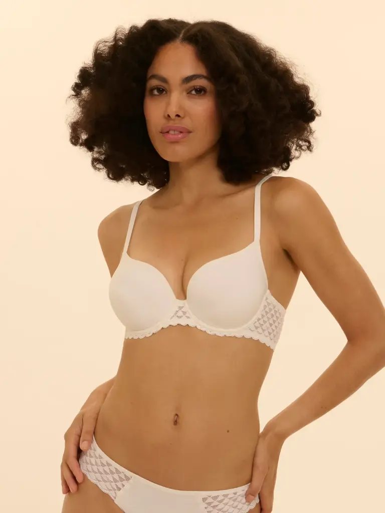 Soutien-gorge coques spacer plongeant SIMONE PERELE "Subtile" 19Y316 - Naturel 030