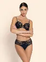 Sorty LISE CHARMEL "Cuir Sexy Couture" ACM0405 - Noir Argent 8163