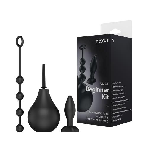 Kit débutant pénétration chaine anale et plug NEXUS "Anal Beginner Kit" 300017 - Noir