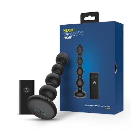 Chaine anale vibrante télécommandée NEXUS "Tornado Probe" Standard 304745 - Noir