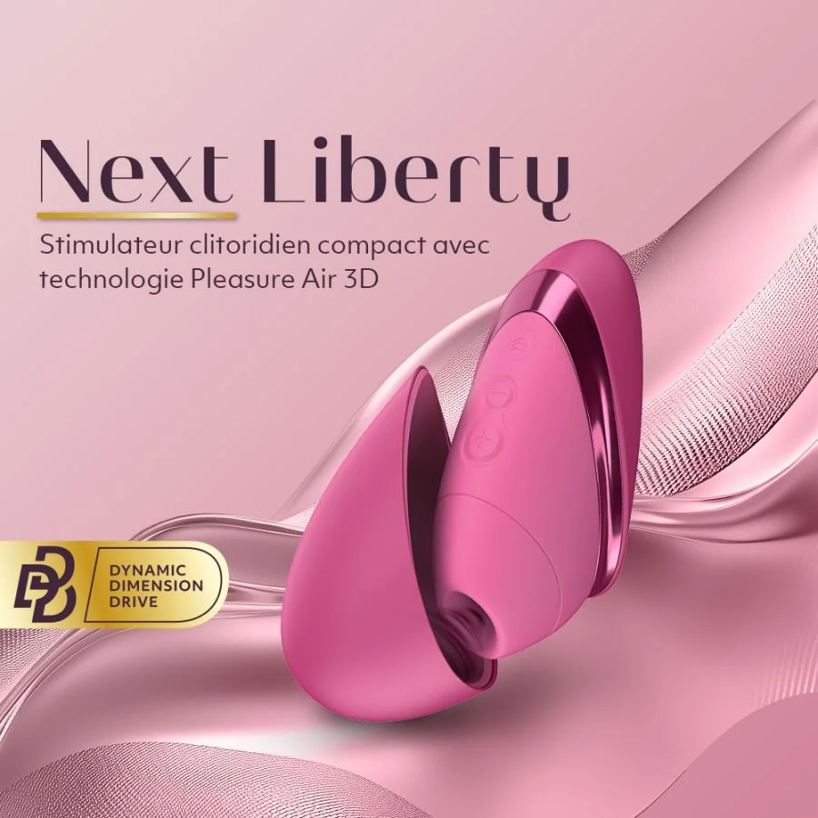 Stimulateur clitoridien à ondes de pression d'air WOMANIZER "Next Liberty" - Vibrant Pink