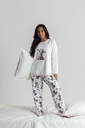 Pyjama long et doux dame "Agneau" MIRA 8573MW - Ecru 07