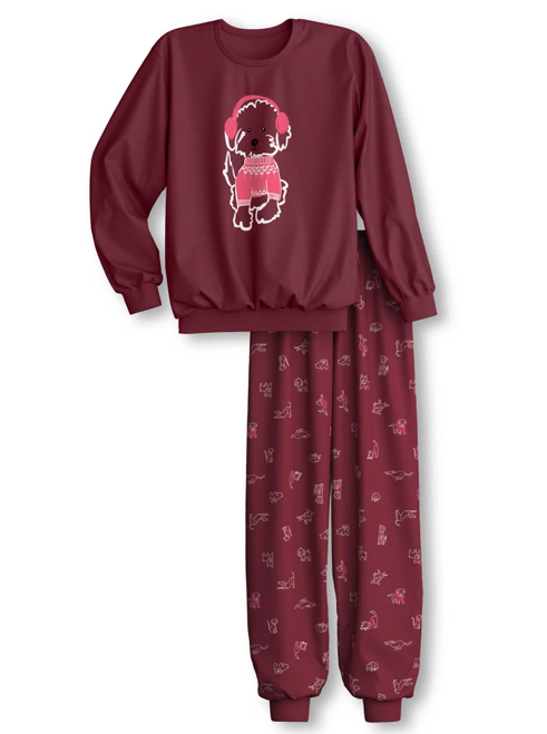 Pyjama Enfant long 100% Coton bio CALIDA "Family & Friends" 58175 - Mars Red 116