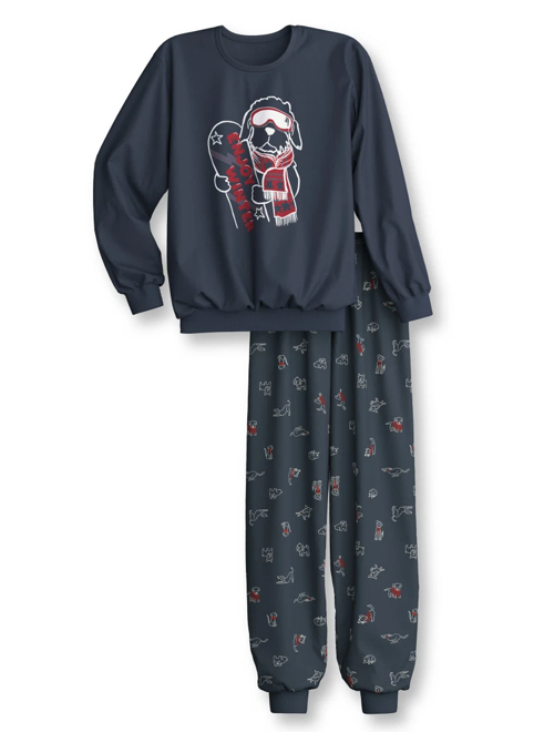 Pyjama Enfant long 100% Coton bio CALIDA "Family & Friends" 58179 - Dark Sapphire 479 (128/134)