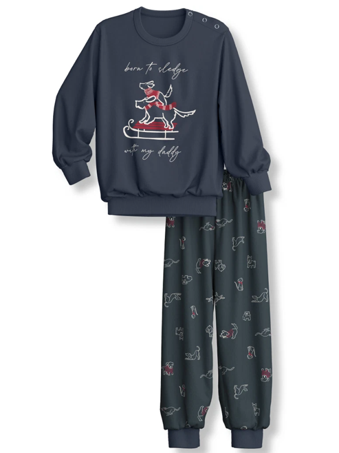 Pyjama Enfant long 100% Coton bio CALIDA "Family & Friends" 58273 - Dark Sapphire 479