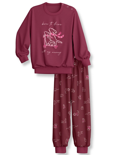 Pyjama Enfant long 100% Coton bio CALIDA "Family & Friends" 58176 - Mars Red 116