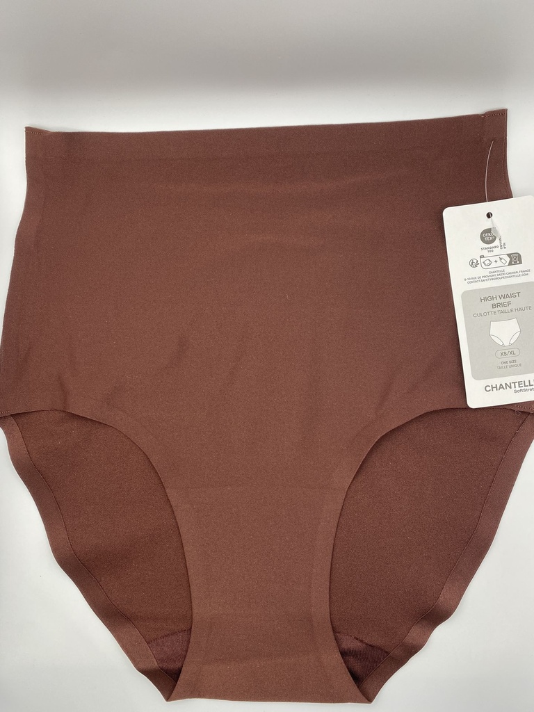 Culotte taille haute invisible TU CHANTELLE "SoftStretch" C26470 - Macadamia                                                06Q