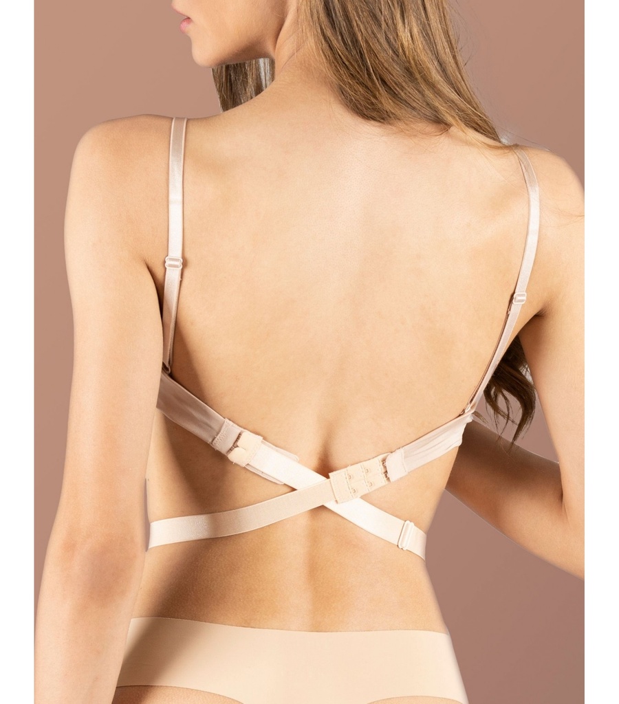 Allonge bretelle de soutien-gorge pour dos nu BYE BRA "Low Back Straps 3-hooks" 1302 - 3 couleurs