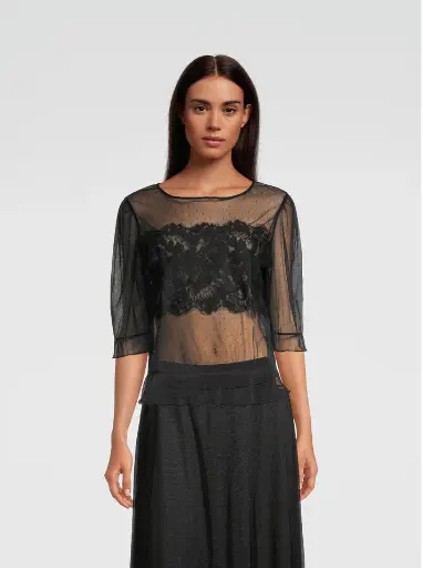 Chemise manches 3/4 OSCALITO 6538 - Noir 020