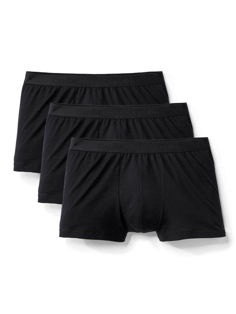 Boxer homme 95% Coton - Pack de 3 - CALIDA "Natural Benefit" 26341- Noir 992