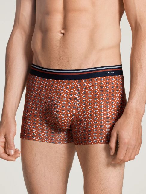 Boxer homme fantaisie 95% coton CALIDA "Cotton Code Design" 26684 - Red Pepper 057