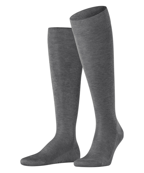 Chaussettes 3/4 Hommes 100% Coton FALKE "Tiago" 15662 - Light greymel 3390