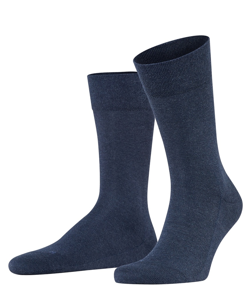 Chaussettes Hommes sans élastique FALKE "Sensitive London" 14616 - Navyblue mel 6490