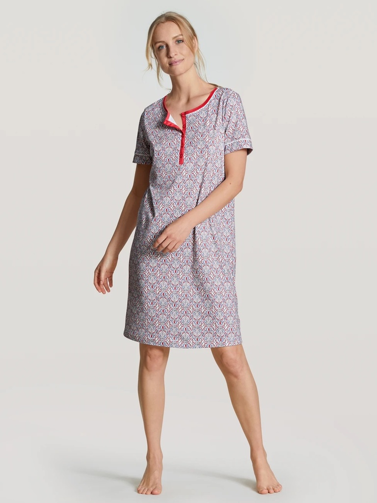 Chemise de nuit dame 95cm 100% coton CALIDA "Night Lovers" 33329 - Rose of Sharon 164