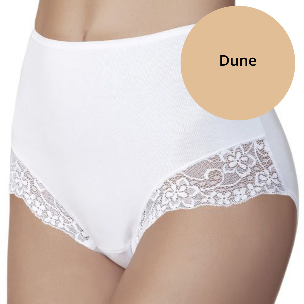 Culotte Braga coton & dentelle - Pack de 2 - JANIRA "Braga Essencial" 1031398 - Dune 483