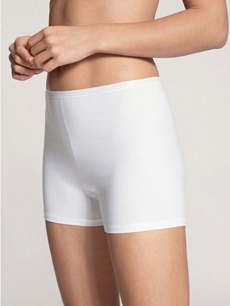 Culotte short à longues jambes 95% coton CALIDA "Comfort" 25024 - Blanc 001