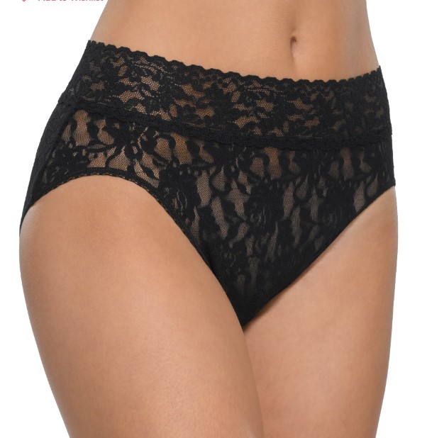 Culotte taille haute dentelle stretch HANKY PANKY "French Brief" 461 - Noir