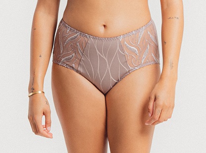 Culotte taille haute LOUISA BRACQ "Julia" 477-50 - Taupe TPE