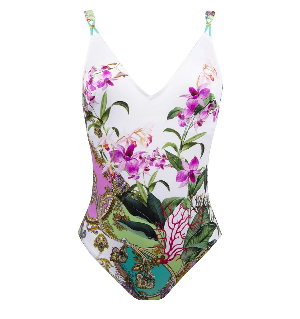 Maillot nageur avec maintien LISE CHARMEL "Splendeur Orchidée" ABB6953 - Pin 19018